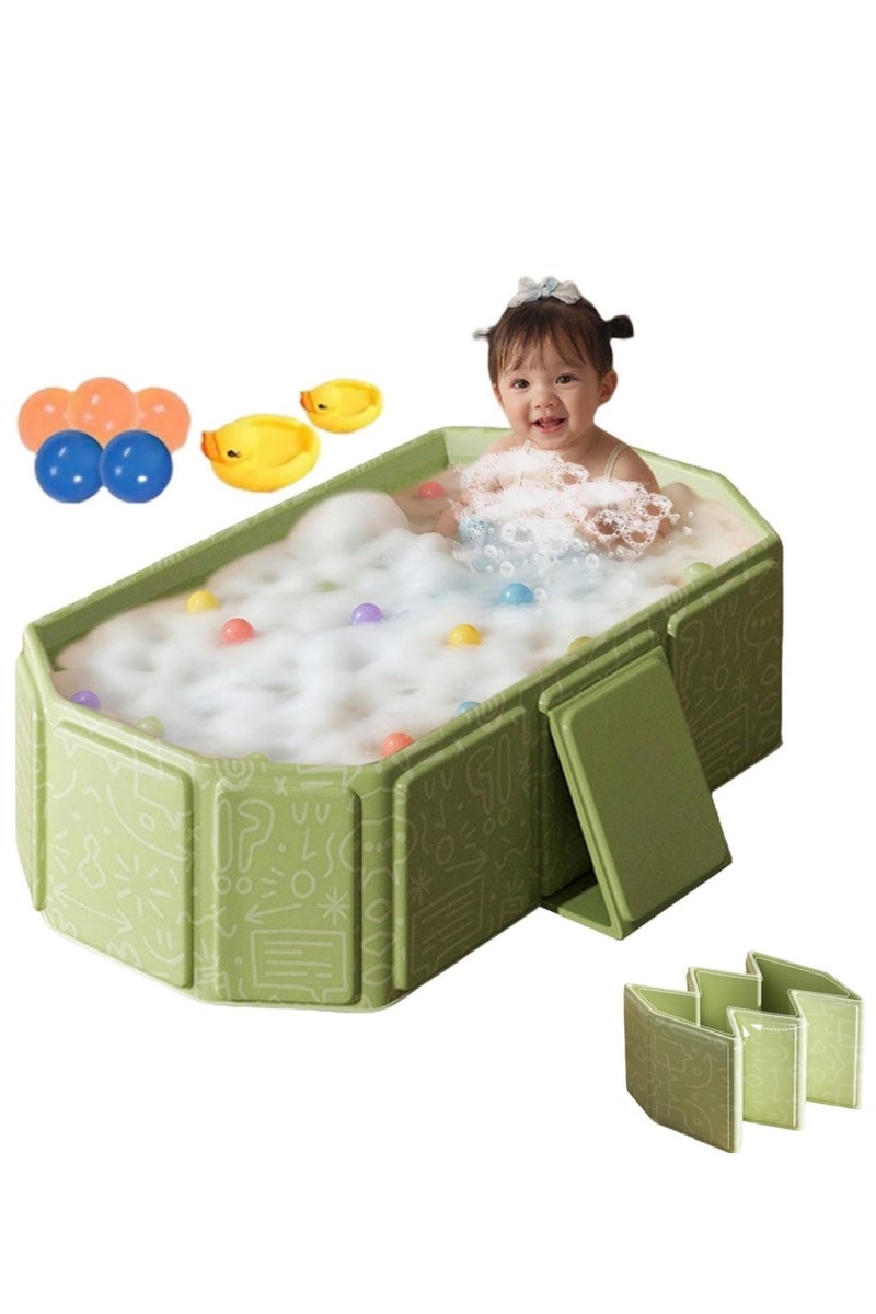 XiuWoo Foldable Bathtub for Kids Spacious Foldable Baby Bathtub for Indoor Bathroom Outdoor, Collapsible tub Portable Bathtub, Ideal for Small Spaces - Quick, Effortless Folding Bathtub - Image 1