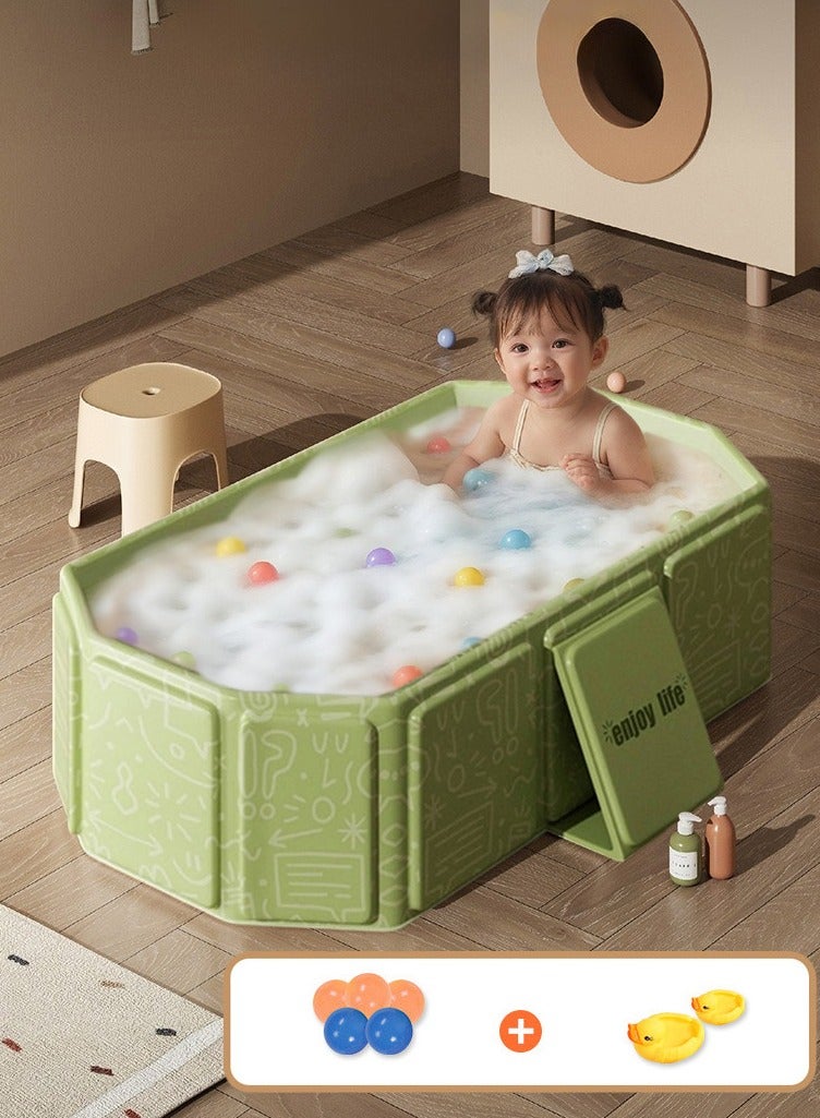 XiuWoo Foldable Bathtub for Kids Spacious Foldable Baby Bathtub for Indoor Bathroom Outdoor, Collapsible tub Portable Bathtub, Ideal for Small Spaces - Quick, Effortless Folding Bathtub - Image 2