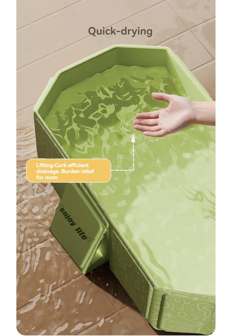XiuWoo Foldable Bathtub for Kids Spacious Foldable Baby Bathtub for Indoor Bathroom Outdoor, Collapsible tub Portable Bathtub, Ideal for Small Spaces - Quick, Effortless Folding Bathtub - Image 4