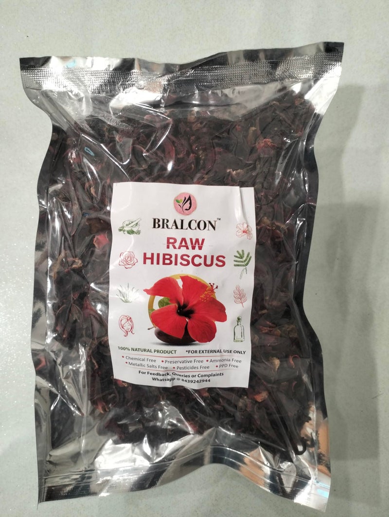 BRALCON Organic Raw Hibiscus 100g Dry Hibiscus Flower Rosa-Sinensis for Hair Care & Face Pack Gudhal Ka Phool for Hair Growth, Skin Care Pure Raw Form Conditioner - Image 3