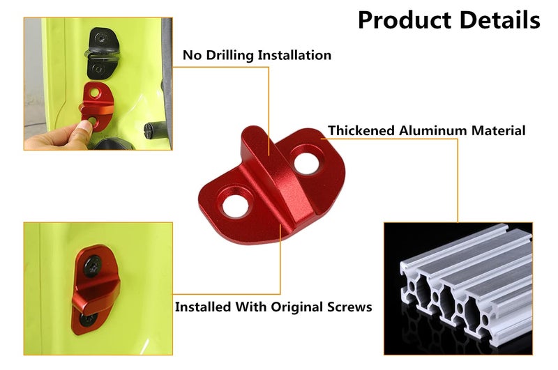 YOCTM Aluminum Tailgate Stopper limiter Anti-Abnormal Noise Reduces Tailgate Sinking Compatible with Suzuki Jimny JB64 JB74W 2019 2020 2021 2022 2023 2024 2025 Accessories - Image 3