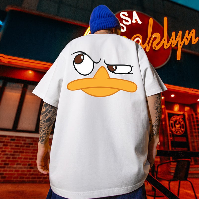 T14 Polyester Printed Short-Sleeved T-Shirt M-8Xl National Trend Men'S Summer Loose Boys' T-Shirt Summer - Image 1