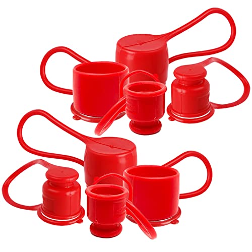 OKBA Dust Caps Plugs for 1/2" Flat Face Hydraulic Quick Connect Couplers, 4 Sets Rubber Covers for 1/2" Body Bobcat Skid Steer Flat Face Couplings - Image 2