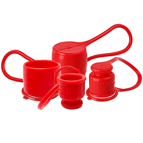 OKBA Dust Caps Plugs for 1/2" Flat Face Hydraulic Quick Connect Couplers, 4 Sets Rubber Covers for 1/2" Body Bobcat Skid Steer Flat Face Couplings - Image 3