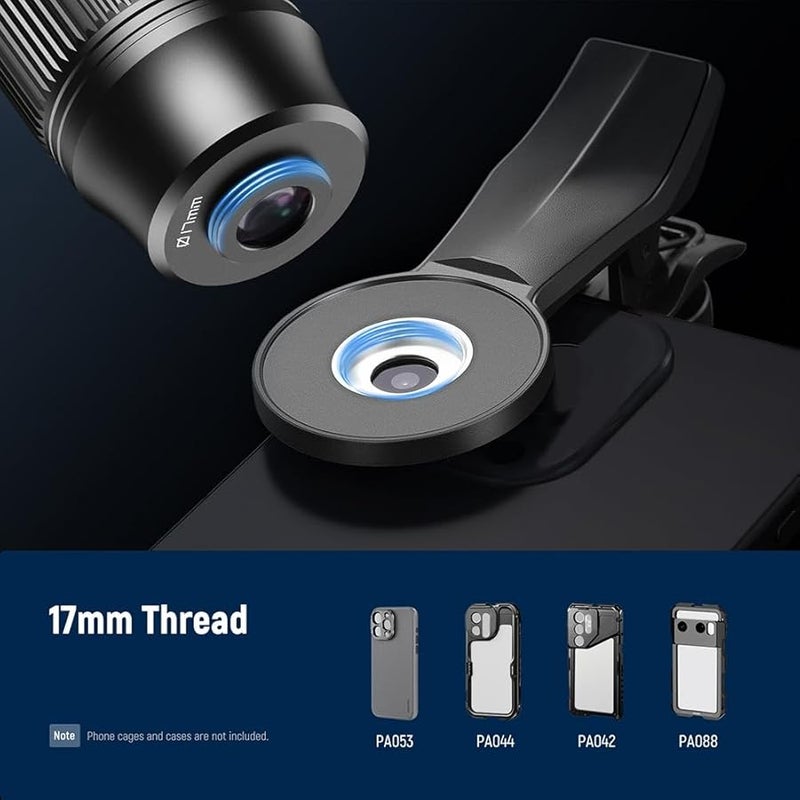 7X Telephoto Lens Clip for 17mm Thread Phone Cage Case Backplate Universal Mount - Image 4