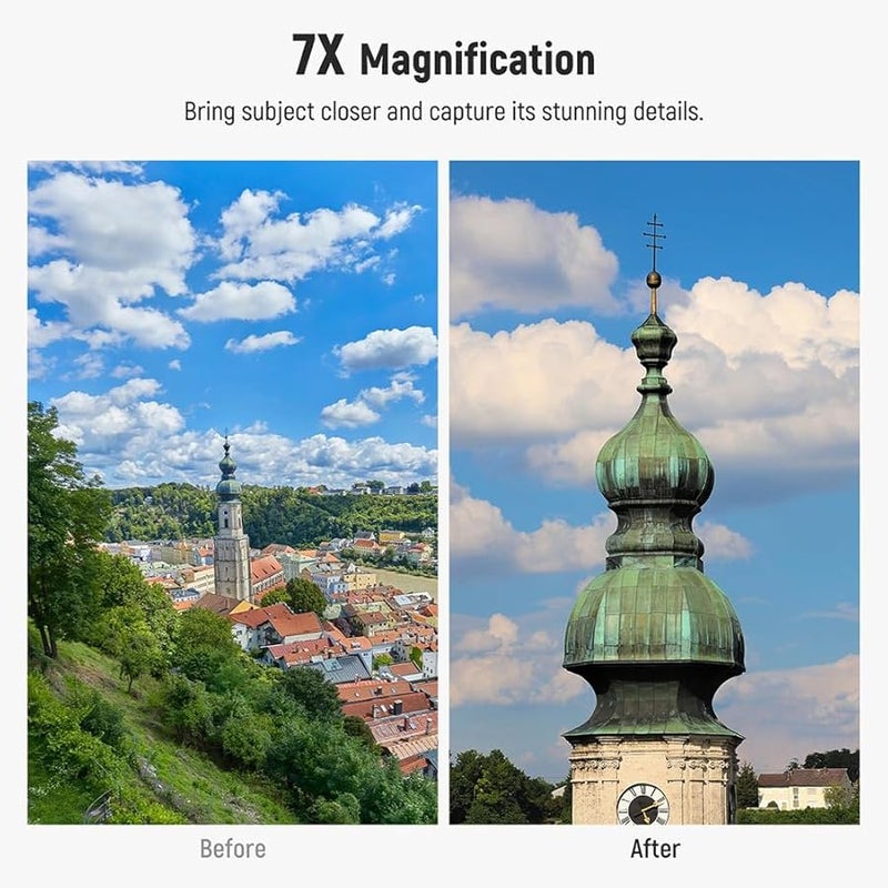 7X Telephoto Lens Clip for 17mm Thread Phone Cage Case Backplate Universal Mount - Image 5