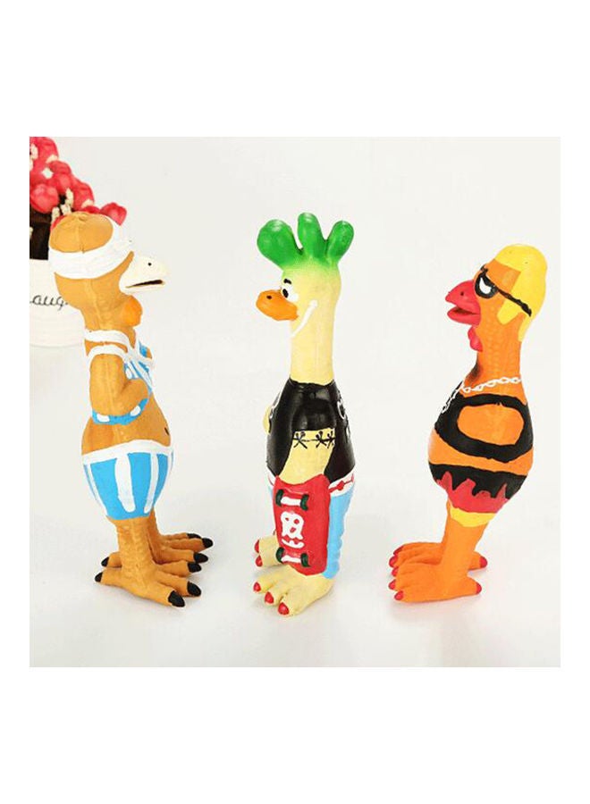 NIBEMINENT Latex Chicken Squeaky Chew Toy Multicolor 23x5x6cm - Image 3