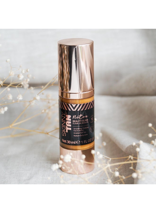 Skinny Tan - Skinny Tan Notox Beauty Elixir Facial Serum - Lightweight, Easy To Use Formula - Delivers Smoother Looking Skin in Less Than One Hour - Calms and Hydrates - Dermatologically Tested - 1 oz - Image 1