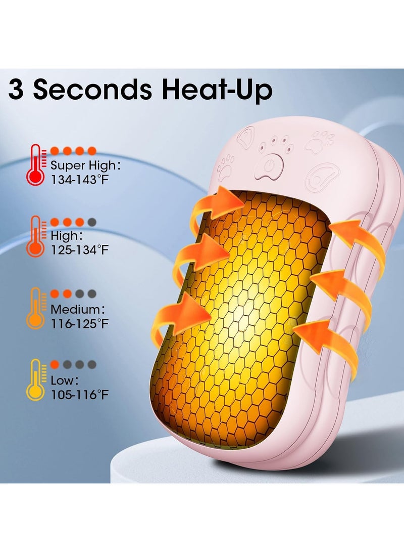 general Rechargeable Hand Warmer, 2-in-1 Electric Hand Warmer, 6000mAh Portable Pocket Hand Warmer Double Sided Safety Heating, Men's Women's Kids Electronic Winter Gifts, Golf, Outdoor, Fishing - Image 2