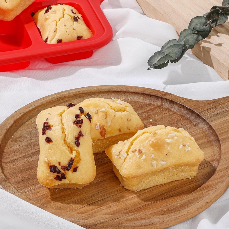 CAKETIME Silicone Mini Loaf pan, 12 Cavities Metal Reinforced Frame Nonstick Food Grade for Baking Mini Bread, Brownie, Cornbread, Cheesecake and Chocolate (1 Pack) - Image 2