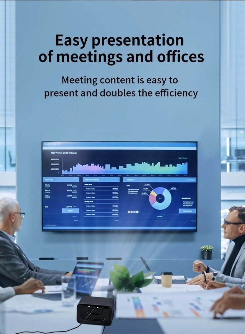 Umiio U8 Pro 4K Smart Projector – Ultra HD LED Video Projector with 5G WiFi, Bluetooth & Electric Focus, Portable Home Theater Projector for Movies, Gaming, Streaming & Office Presentations - Image 3