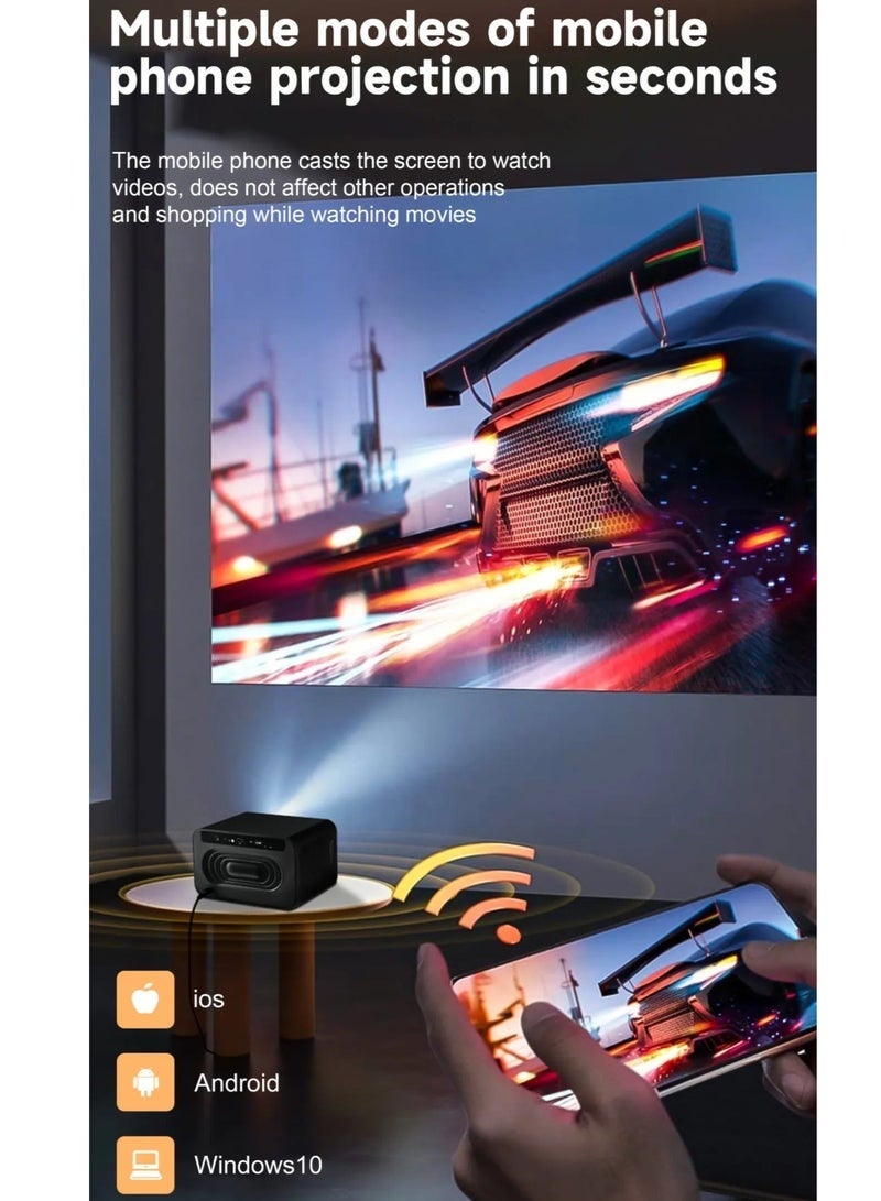 Umiio U8 Pro 4K Smart Projector – Ultra HD LED Video Projector with 5G WiFi, Bluetooth & Electric Focus, Portable Home Theater Projector for Movies, Gaming, Streaming & Office Presentations - Image 4