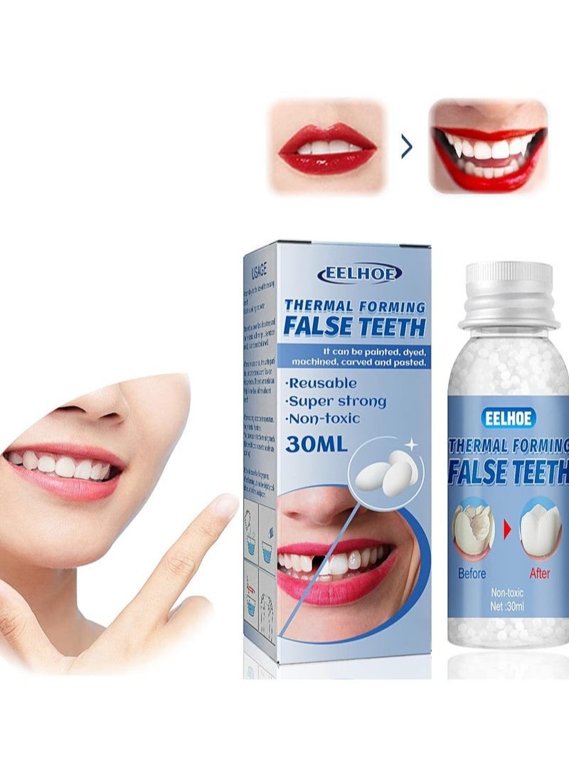 EELHOE Reusable Thermal Bead Teeth Repair Kit | For Chipped, Missing & Broken Tooth | Safe, Non-Toxic Temporary Filling & False Teeth Solution | 30ml - Image 1