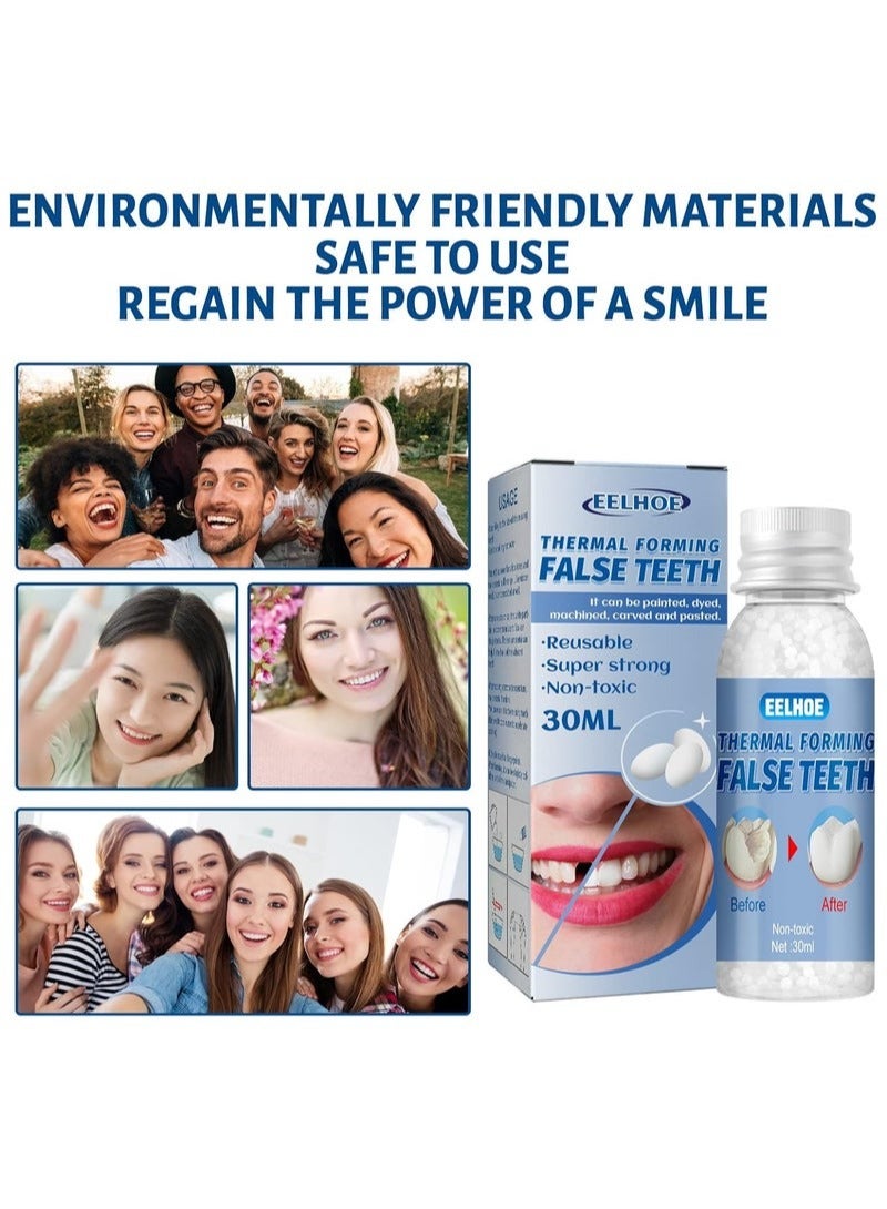 EELHOE Reusable Thermal Bead Teeth Repair Kit | For Chipped, Missing & Broken Tooth | Safe, Non-Toxic Temporary Filling & False Teeth Solution | 30ml - Image 4