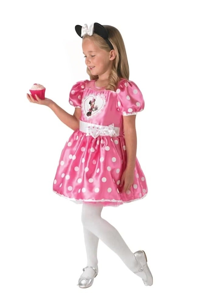 Rally Pink Minnie Mouse Girls Dress - Costume Costume for Girls in Sizes S/M/L - Image 1