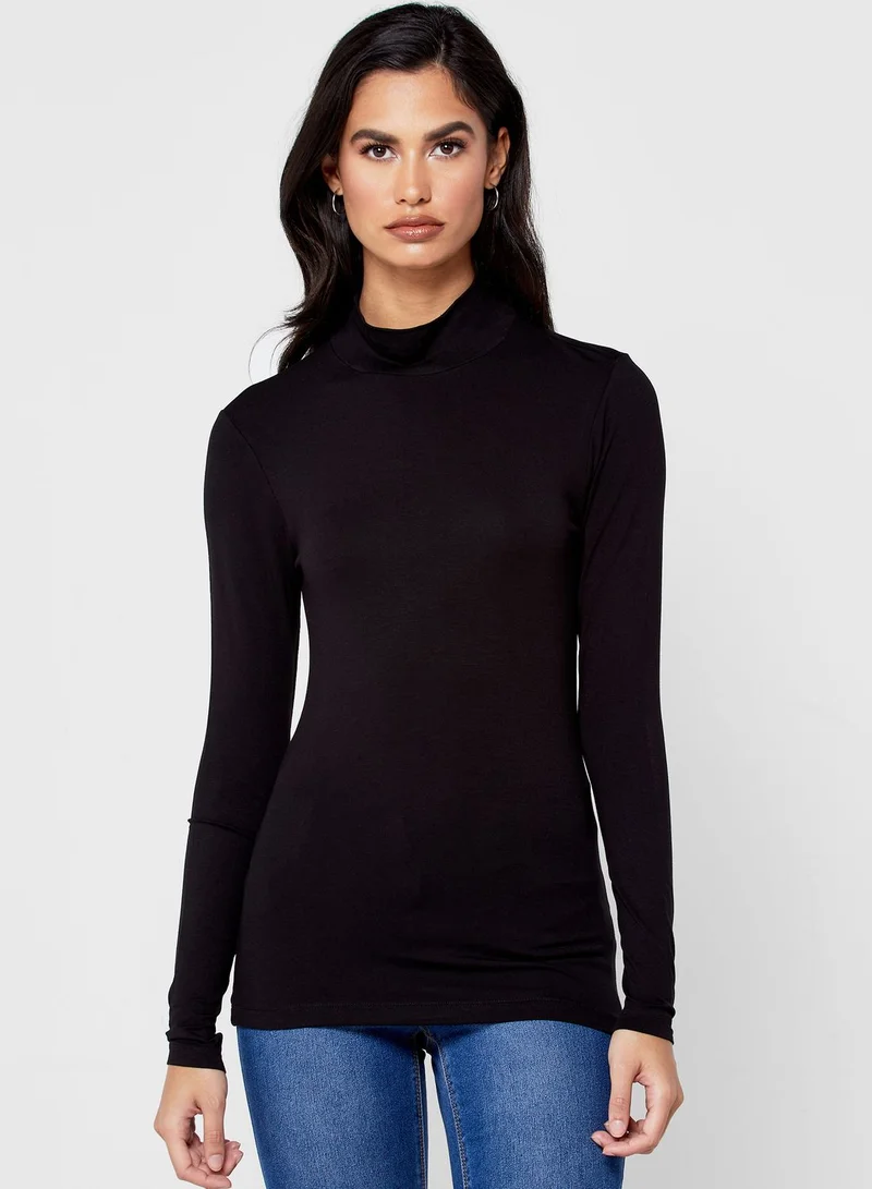 Ginger Basics 2 Pack High Neck Long Sleeve Top