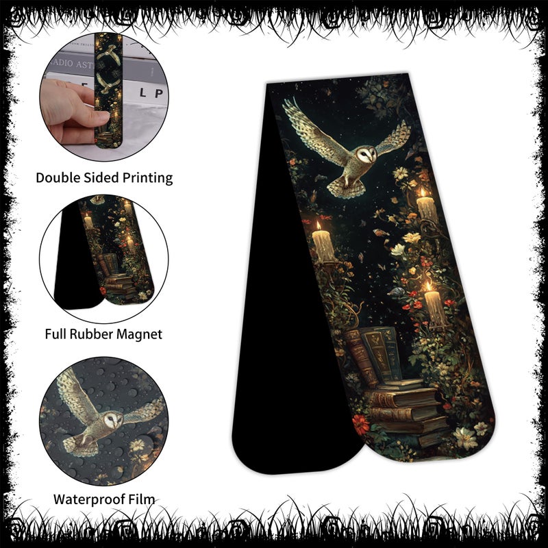 MENIFEND 45PCS Dark Academia Magnetic Bookmarks, Gothic Floral Aesthetic Magnet Book Mark Clips for Reading Women, Dark Romance Merch Bookish Accessories and Gifts for Book Lovers - Image 4