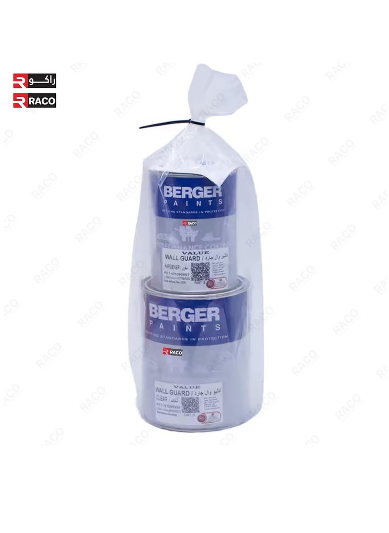 Berger - RACO BERGER Paints Wall Guard with Hardener to Prevent Moisture Related Stains on Walls 1L Clear Interior & Exterior - Image 1