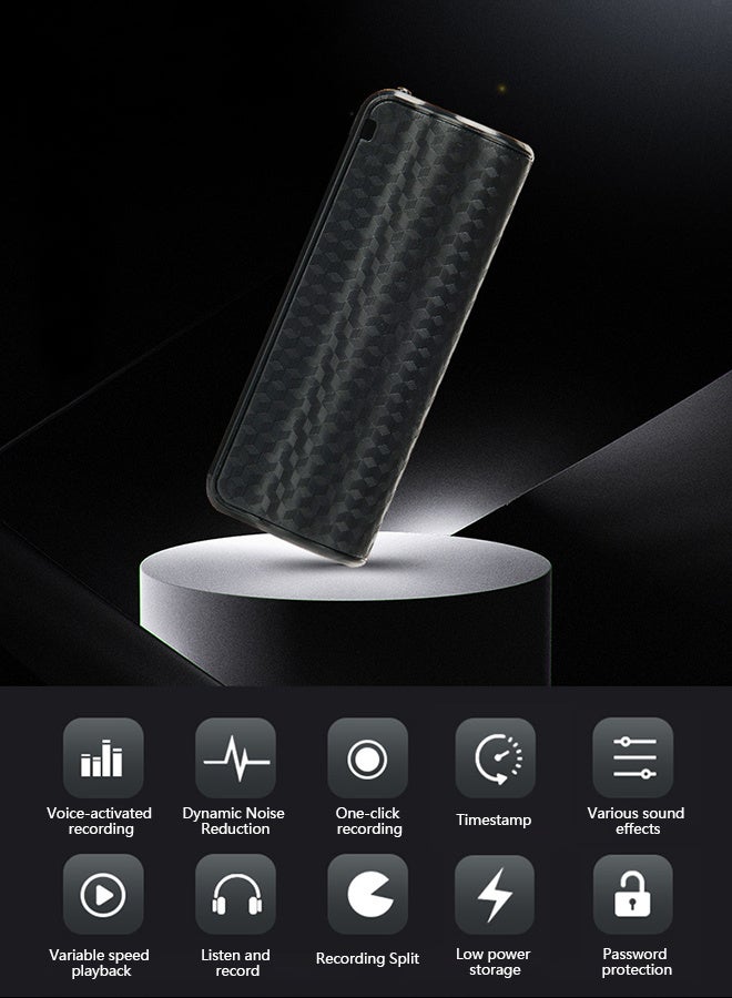 128GB Mini Digital Voice Recorder Voice Listening Device 750 Hours Bug black - Image 2