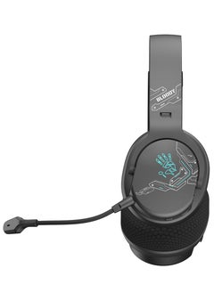 Bloody All-In-One Dual Mode Wireless Gaming Headset GR370, Connection Mode ① 2.4GHz Wireless ② Bluetooth v5.3 ③ 3.5mm Wired Audio, Noise Cancelling, 7-Color Backlit, Playtime 45H, 50mm Speaker, Sports Black  - Image 3