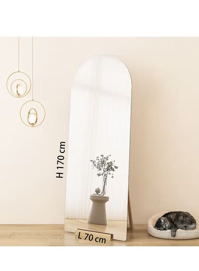 كيكي مرآة خلع الملابس كاملة الطول 70×170 سم نصف دائرية ملونة - Image 3