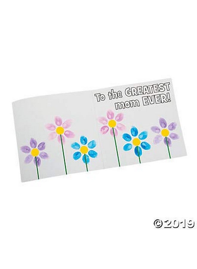 Fun Express Thumbprint Mother's Day Card Craft Kit - Makes 12- DIY Craft Gifts for Kids and Fun Home Activities - Image 4