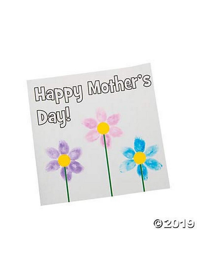 Fun Express Thumbprint Mother's Day Card Craft Kit - Makes 12- DIY Craft Gifts for Kids and Fun Home Activities - Image 3