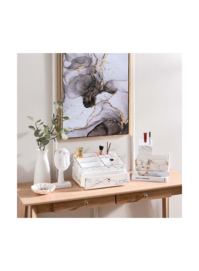 Home Box Marble Large Storage Box with Metal Knob 32.6 x 9.3 x 22.5 cm - Image 5