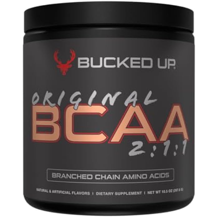 Bucked Up باكد أب أوريجينال بي سي إيه إيه 2:1:1 أحماض أمينية أساسية متفرعة السلسلة - مسحوق مكمل - | تركيبة فورية نقية 100% 2:1:1 | قبل/بعد التمرين | 30 حصة | (نكهة تفاح جاكيد) - Image 1