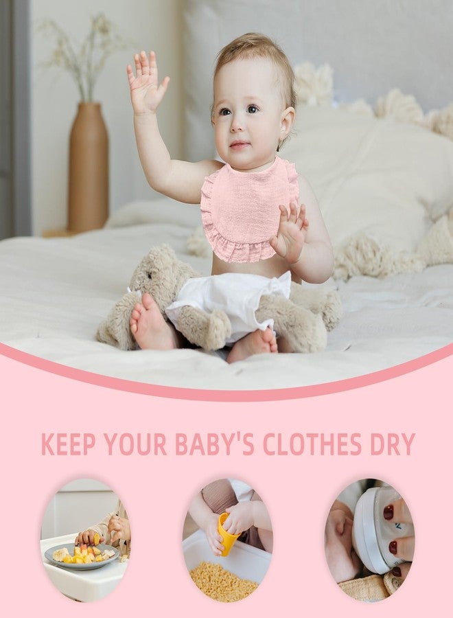duludulu Baby Muslin Bibs, Bandana Drool Bib for Girls, Adjustable 100% Cotton Soft Baby Bibs for Drooling and Teething Organic Solid Colors Lap-Shoulder - Image 3