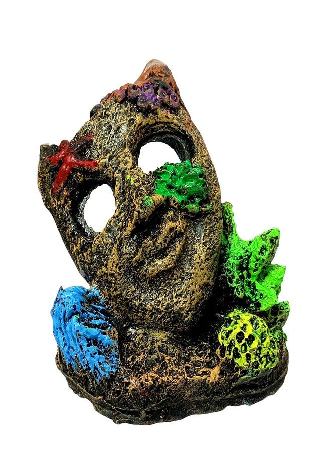 Smiling Pets Resin Magic Mask Betta Log Aquarium Decorations Ornament for Small and Medium Fish Tank (Magic Mask Ornament) - Image 1