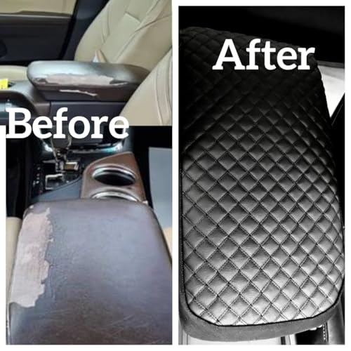 it's us Center Console Armrest Cover for Nissan Maxima 2008–2014, Center Console Lid Cover Replacement, Synthetic Leather Interior Accessories Protector, Black - Image 2