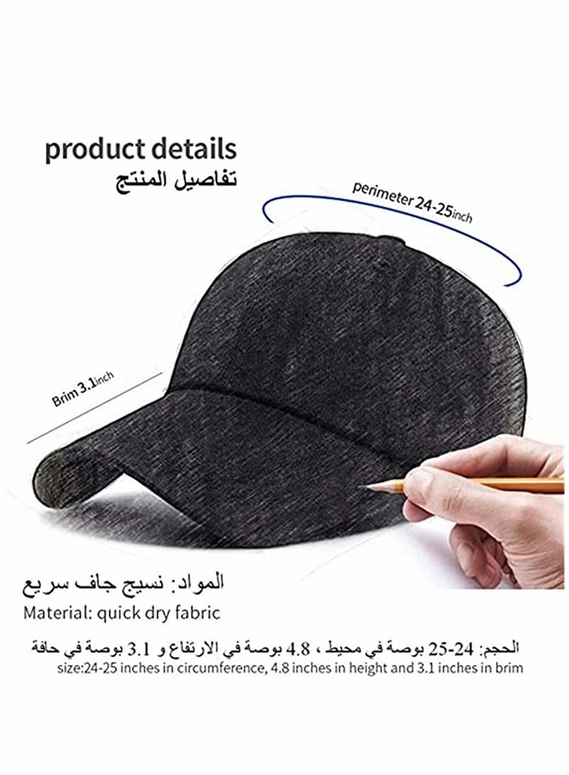SYOSI Baseball Caps, Black Baseball Hats, Plain Adjustable Baseball Cap, Classic Panel Hat, Fashionable Dad Hat Fit Outdoor Sports Sun Hat in Summer Fits Men Women, 1 Pcs - Image 4