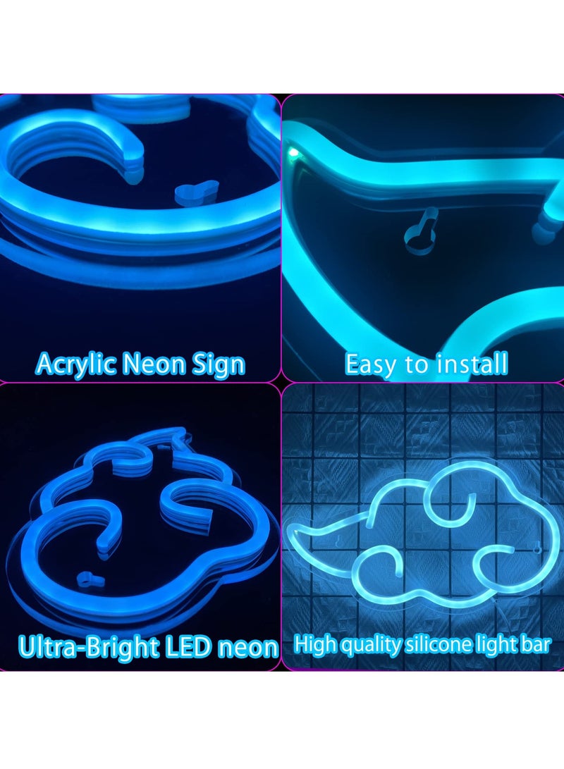 SOLARAE Anime Cloud Neon Sign for Wall Decor Cool LED Lights Dimmable USB Powered Signs Bedroom Game Room Living Party Decoration Gift - Image 2