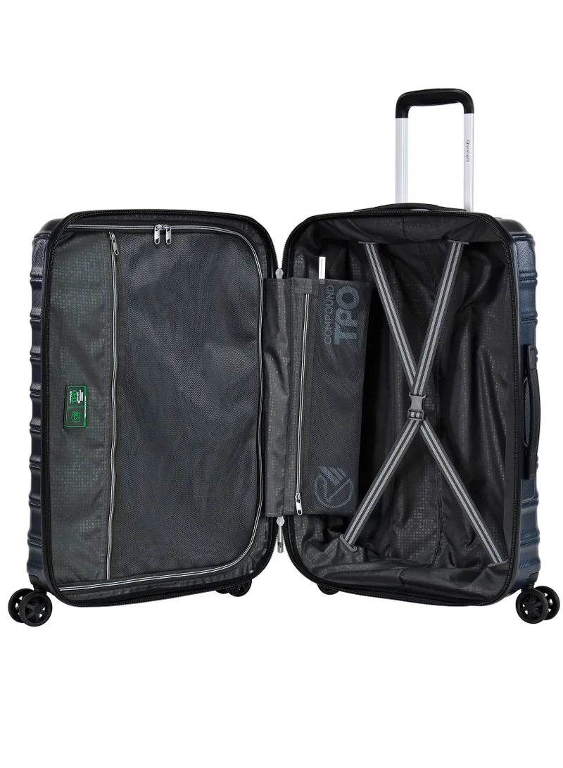 eminent Hard Case Travel Bag Cabin Luggage Trolley TPO Lightweight Suitcase 4 Quiet Double Spinner Wheels with TSA Lock KK30 Dark Navy