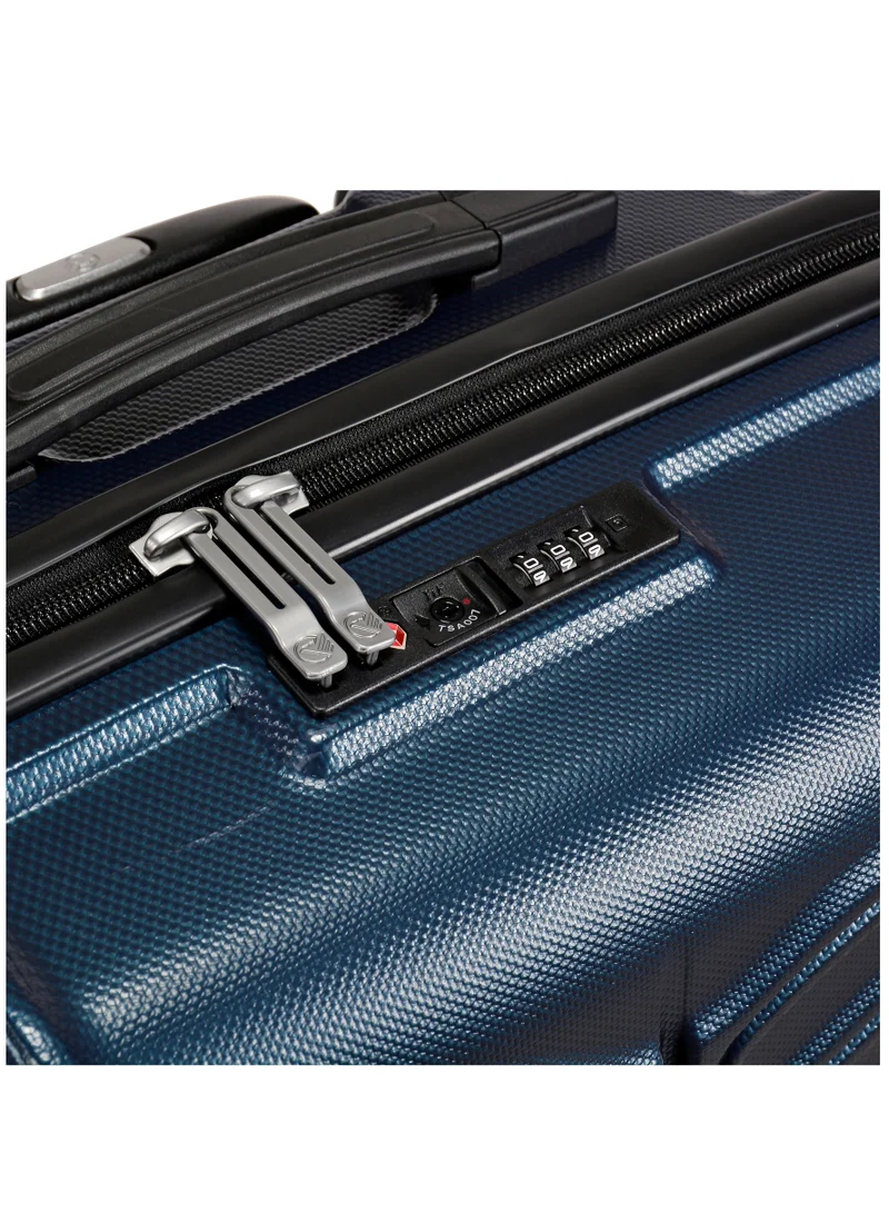 eminent Hard Case Travel Bag Cabin Luggage Trolley TPO Lightweight Suitcase 4 Quiet Double Spinner Wheels with TSA Lock KK30 Dark Navy