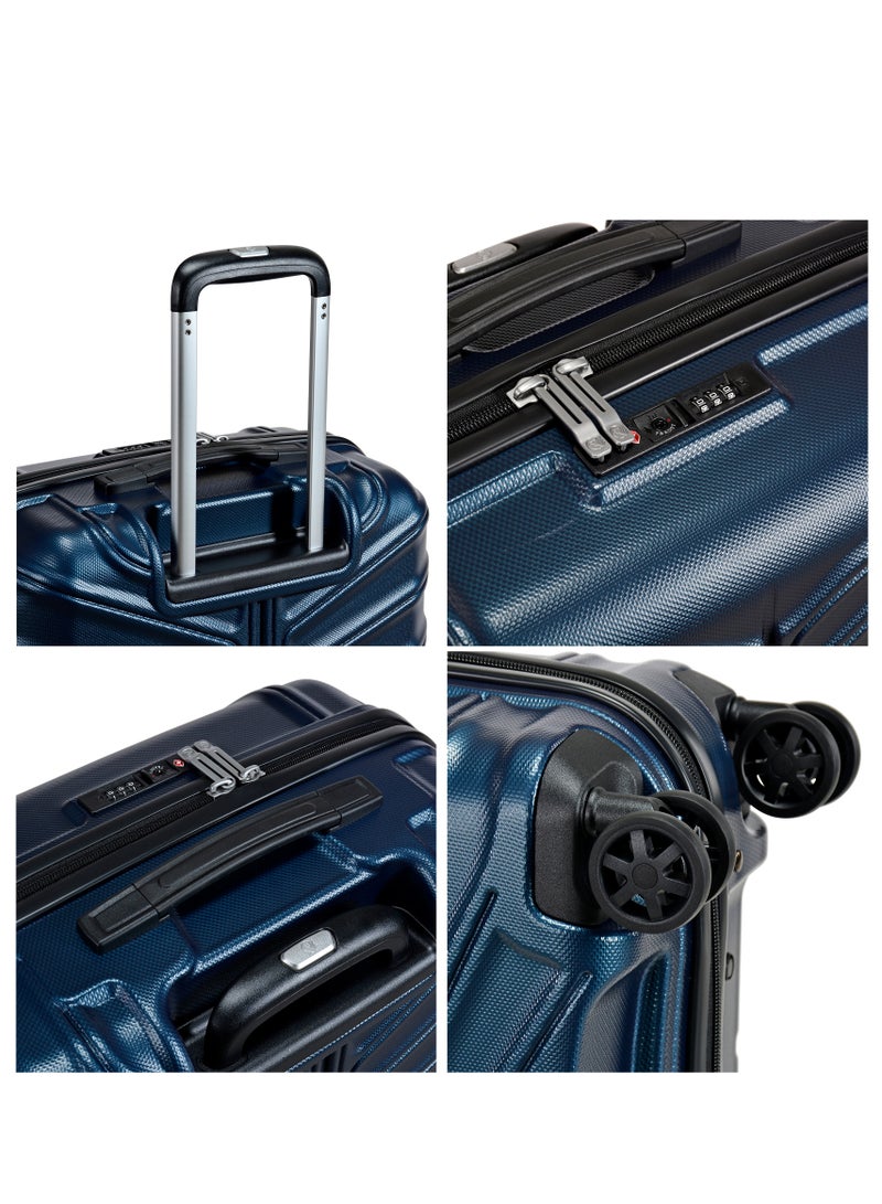 إيمينينت حقيبة سفر صلبة بعجلات دوارة مزدوجة هادئة مع قفل - Image 4