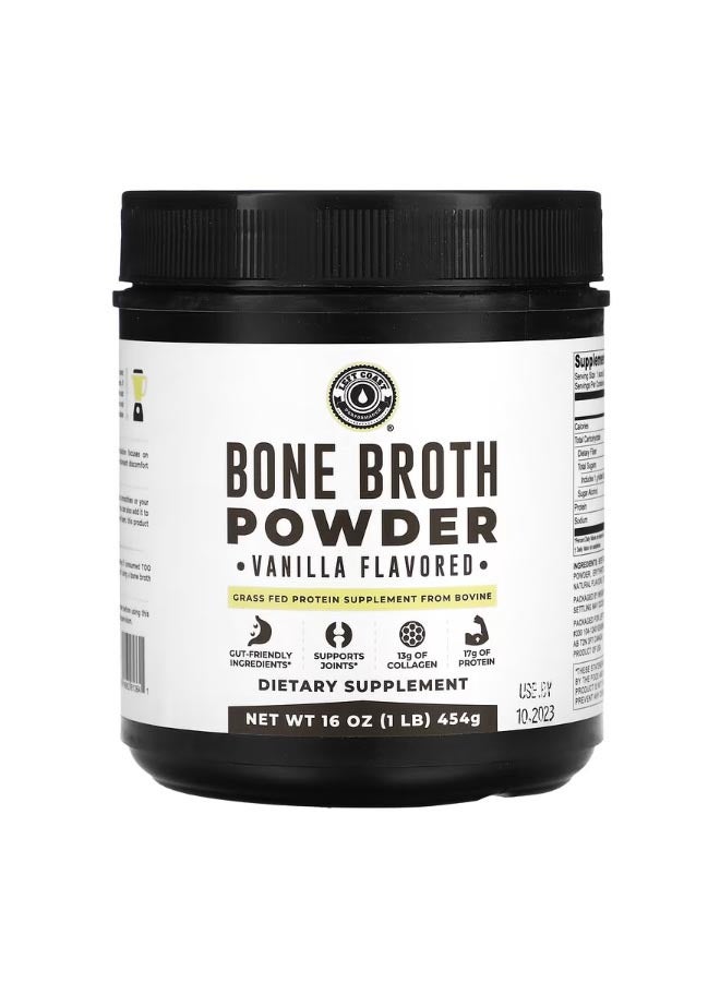 Left Coast Performance Bone Broth Powder Vanilla 1 lb 454 g - Image 1