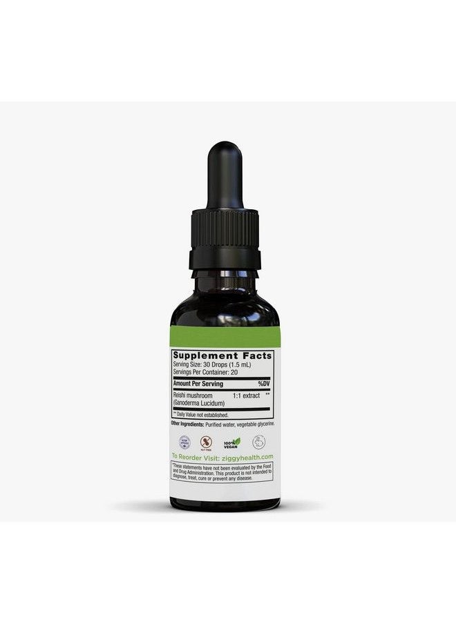 Ziggy Baby - Reishi Mushroom Extract Liquid Tincture Supplement For Immunity Defense & Brain Support Support Healthy Liver Function Energy Booster Reduce Inflammation & Sleep Better 1Oz By Ziggy Health - Image 1