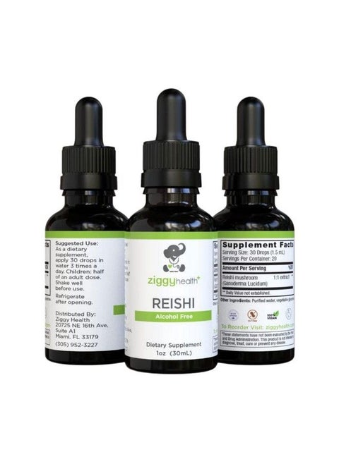 Reishi Mushroom Extract Liquid Tincture Supplement For Immunity Defense & Brain Support Support Healthy Liver Function Energy Booster Reduce Inflammation & Sleep Better 1Oz By Ziggy Health