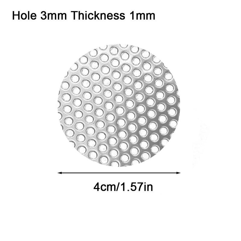 304 Stainless Steel Perforated Mesh Filter Screen Plate 6mm Hole 3.94x3.94 Inch - Image 3