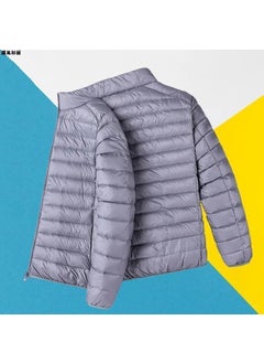 Lightweight Mens Down Cotton Jacket Clearance light gray male collar [special clearance]]