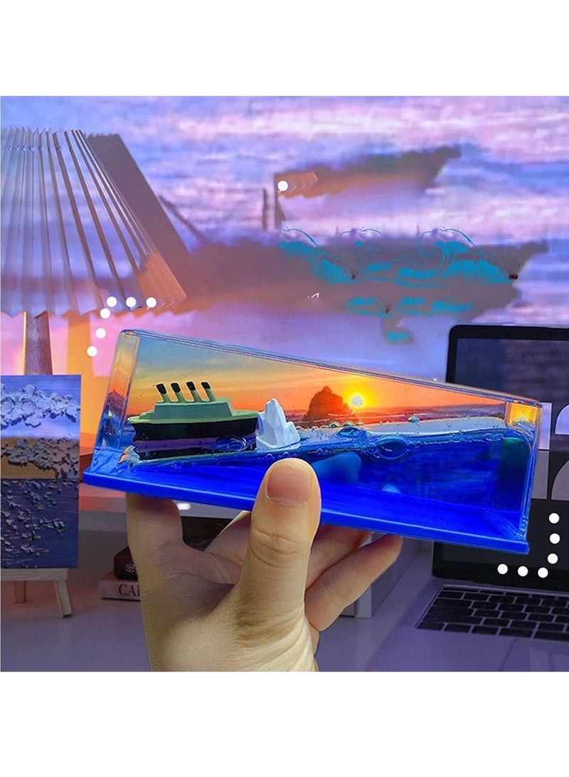 FIPKA Titanic Cruise Ship Model Decorative Paperweight, Ship Home Decor - Never Sinking Cruise Ship Decorative Car Display Cases & Gifts  - Image 4