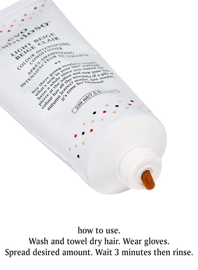 EVO Fabuloso - Light Beige Color Boosting Treatment - Color Care Conditioner for Color-Treated Hair - Helps Maintain Color Depth, Tone & Shine - 220ml / 7.5fl.oz - Image 1