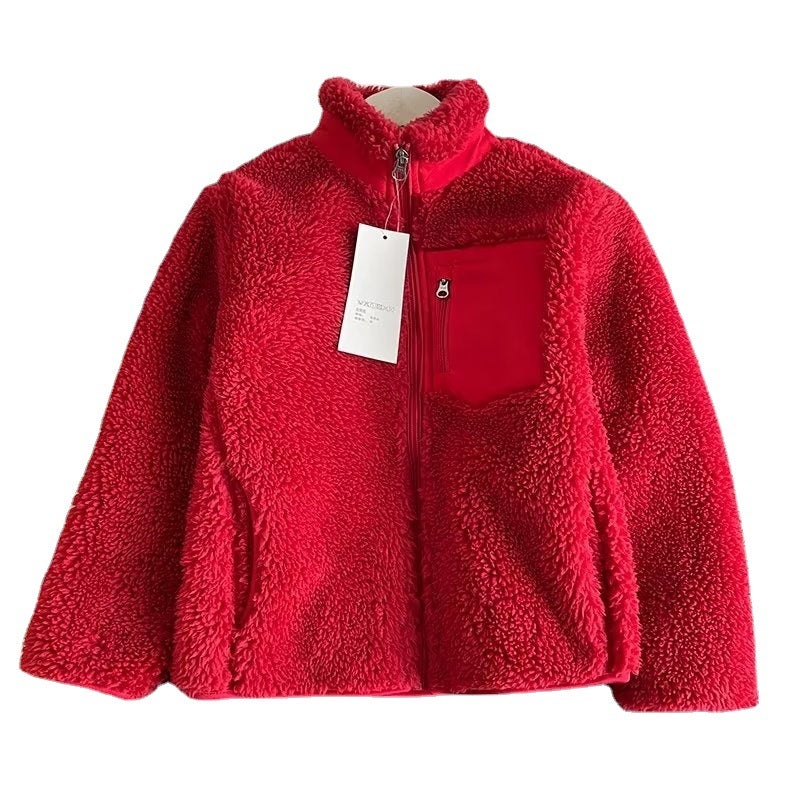 Men'S And Women'S Children'S Windproof Fleece Zipper Jacket Jacket Imitation Lamb Fleece Jacket Jacket Y442520/449793 - Image 5