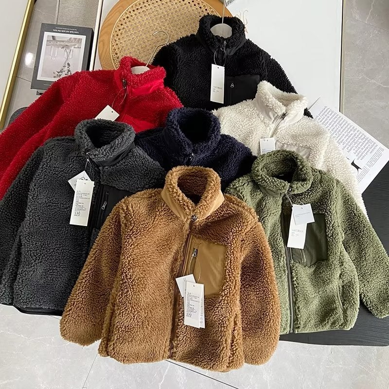 Men'S And Women'S Children'S Windproof Fleece Zipper Jacket Jacket Imitation Lamb Fleece Jacket Jacket Y442520/449793 - Image 4