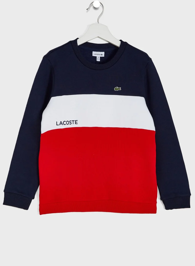 LACOSTE Casual Color Block Sweatshirt