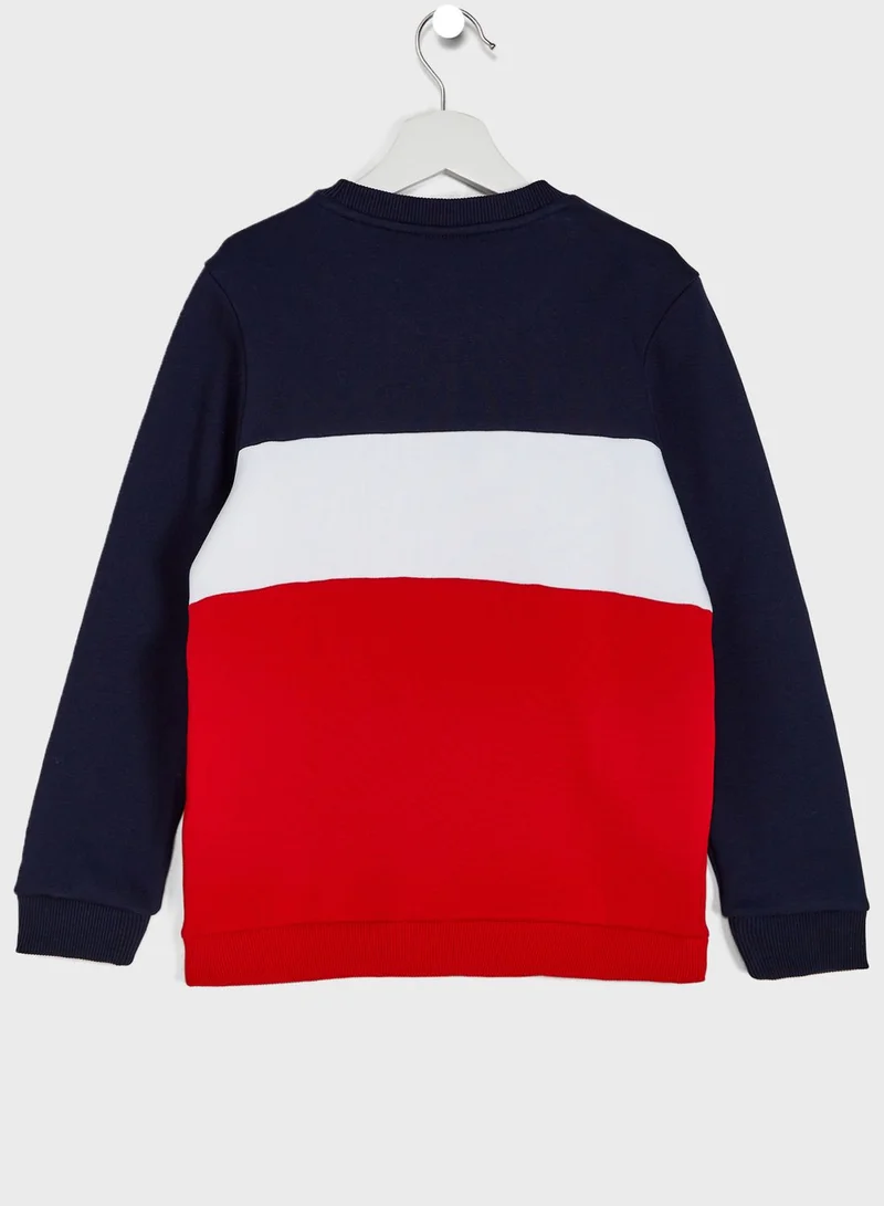 LACOSTE Casual Color Block Sweatshirt