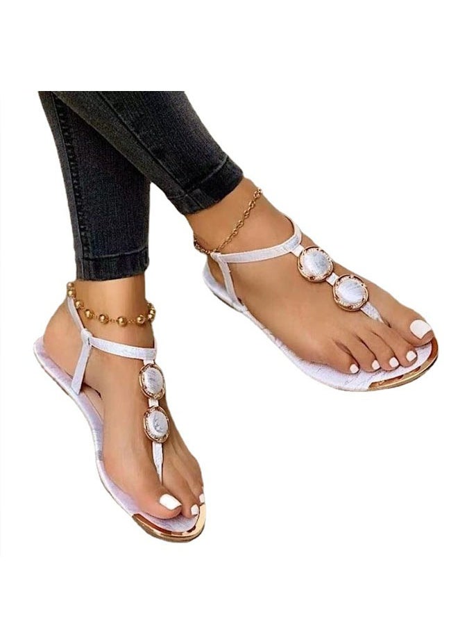 Generic - Summer Rinestones Casual Beach Flat Sandals - Image 1