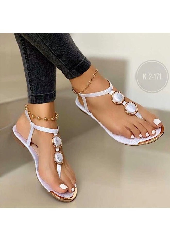 Generic - Summer Rinestones Casual Beach Flat Sandals - Image 1